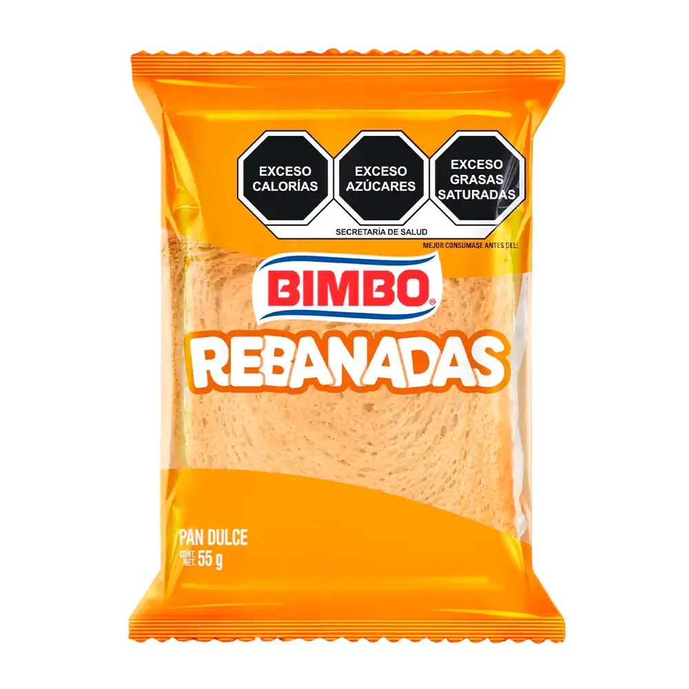 Rebanadas bimbo, pan tostado con relleno cremoso, 55g / 112845