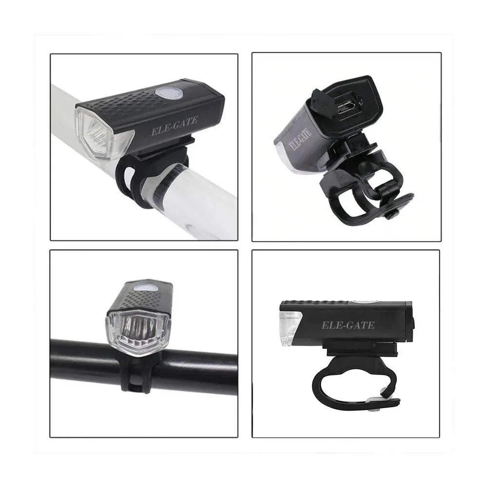 Lámpara linterna led frontal recargable para manubrio de bicicleta