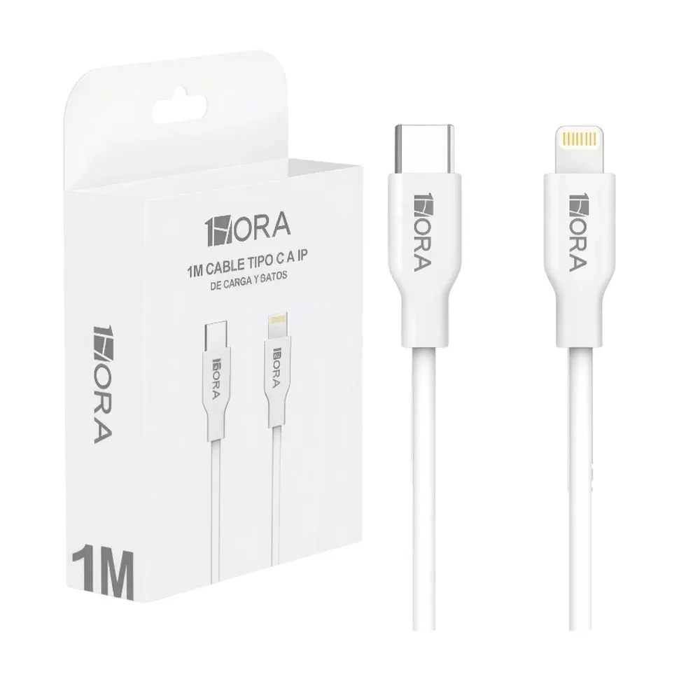 Cable 1hora con entrada tipo c a lightning iphone de 1 metro / cab258