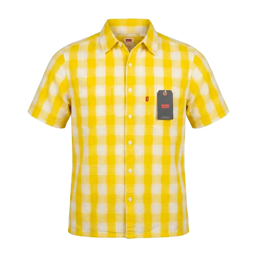 Camisa levis original casual de manga corta con diseño de cuadros, variedad