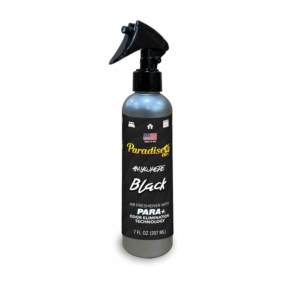 Aromatizante de ambiente y eliminador de malos olores con fragancia a black para cualquier lugar, 207ml / paradise air / 032949 / 133132