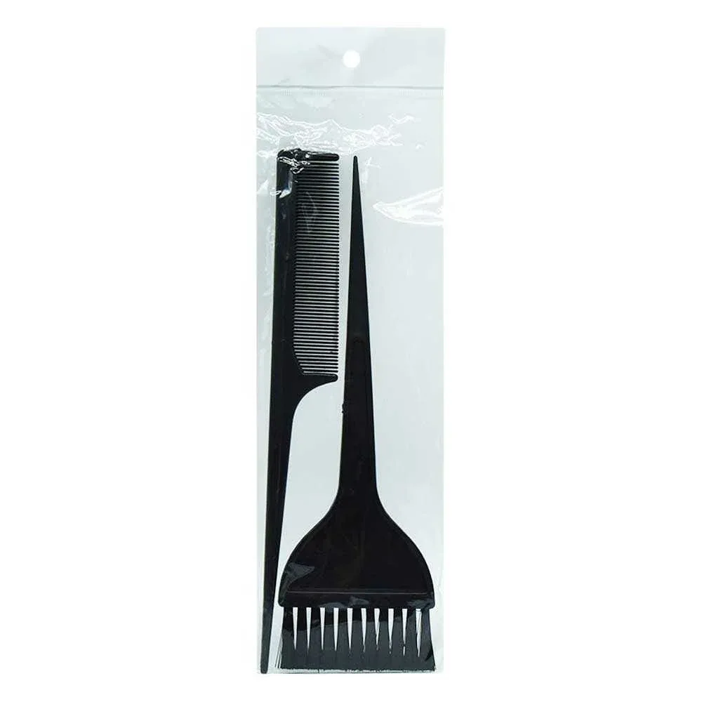Juego de peine y brocha para pintar el cabello con tinte / lv070 / g1304
