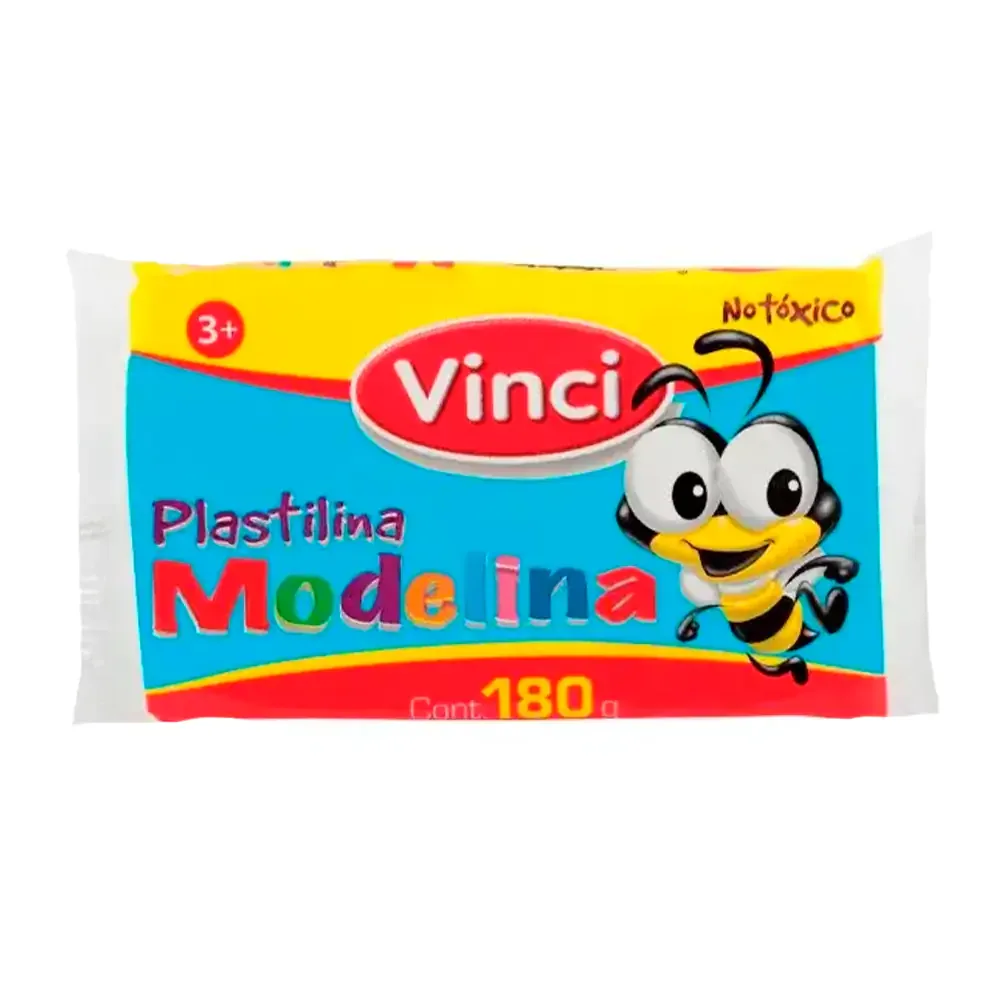 Barra de plastilina vinci modelina de 180g en color azul cielo