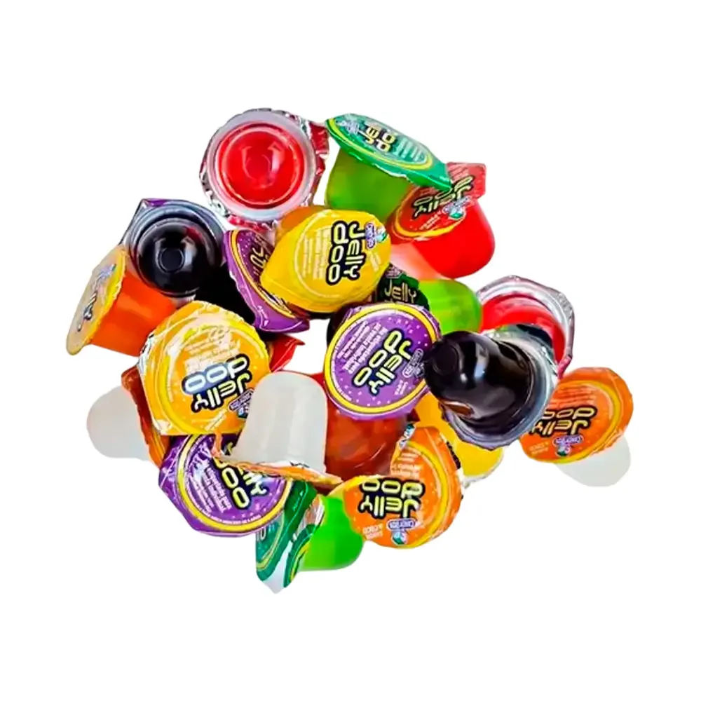 1pz gelatina en cápsula jelly doo con trozitos, variedad de sabores, 14g / 095709