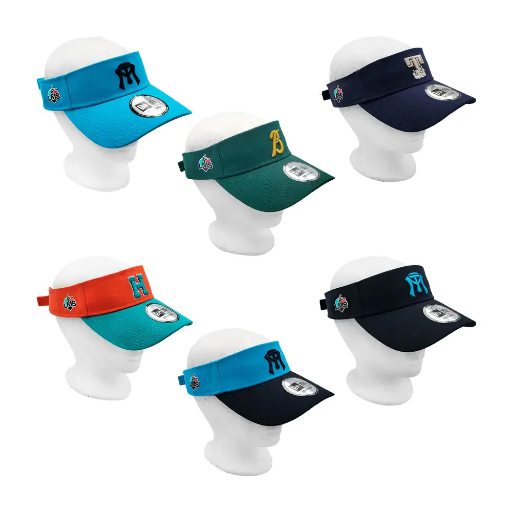 Gorra visera new era original con bordado de diferentes equipos velcro ajustable