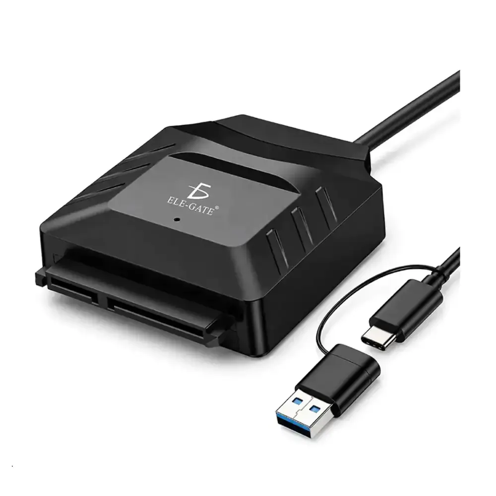 Cable adaptador para discos duros de 2.5 pulgadas, doble salida, usb y usb-c, aislamiento de voltaje