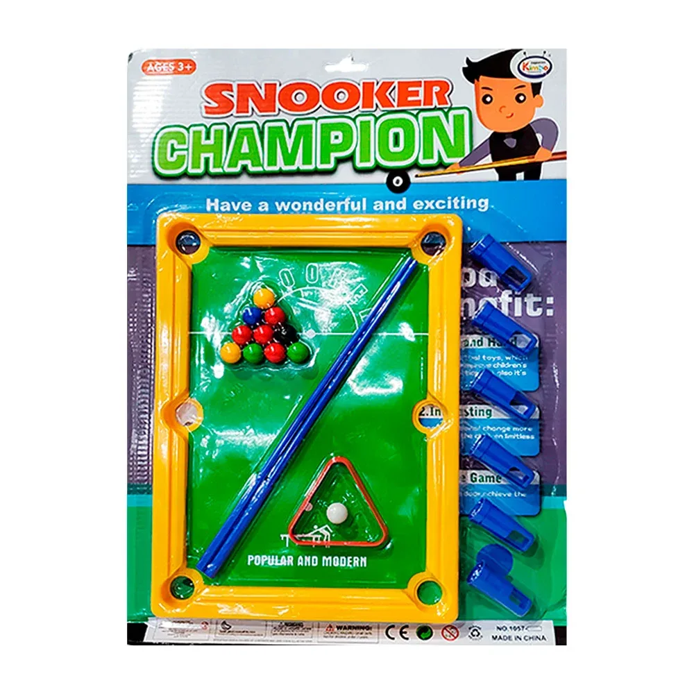 Juego de mesa, billar mediano armable + accesorios / snooker champion / 1935817