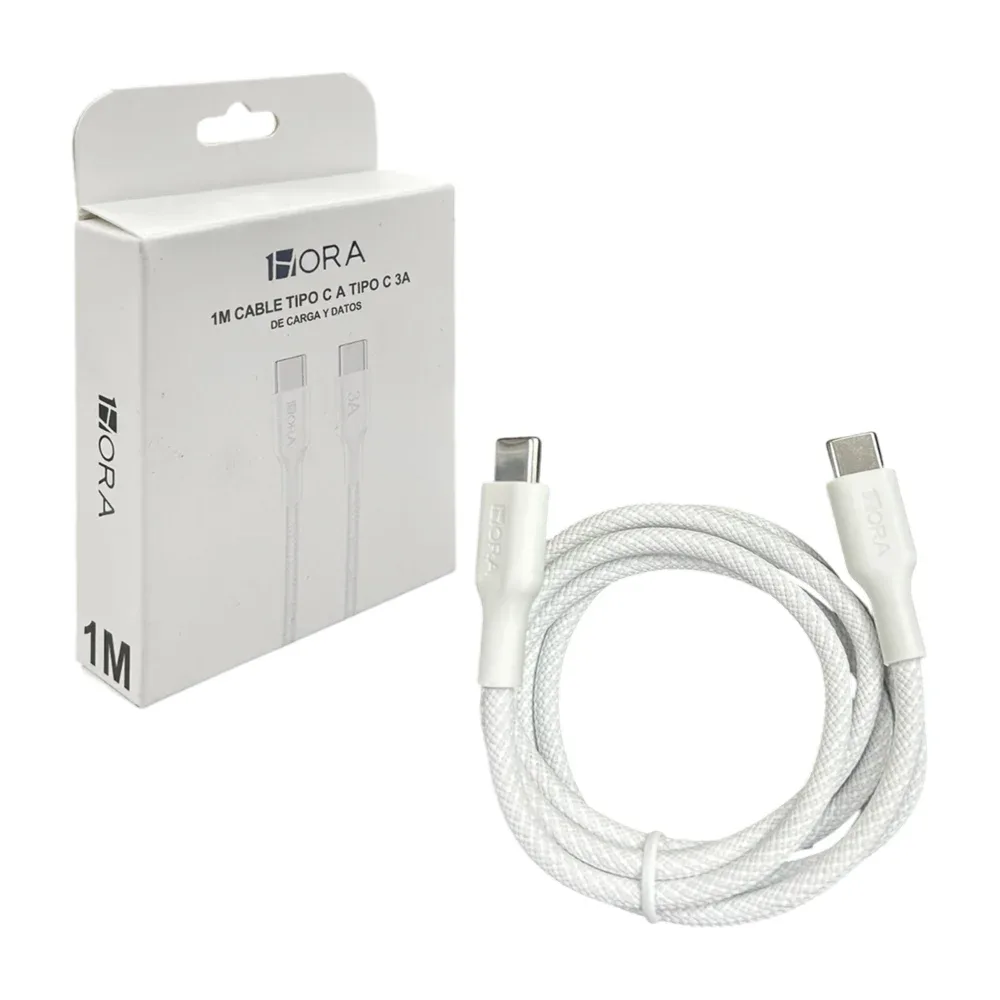 Cable 1hora de carga rápida con entrada tipo c a tipo c, 1m / cab272