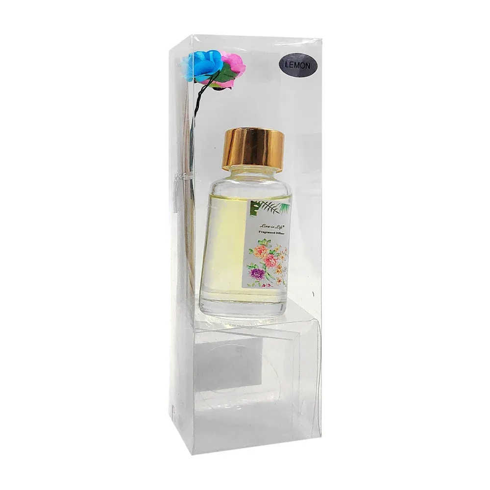 Frasco con fragancia a base de aceite para aromaterapia + varas de madera, variedad de aromas / love in life / 15549