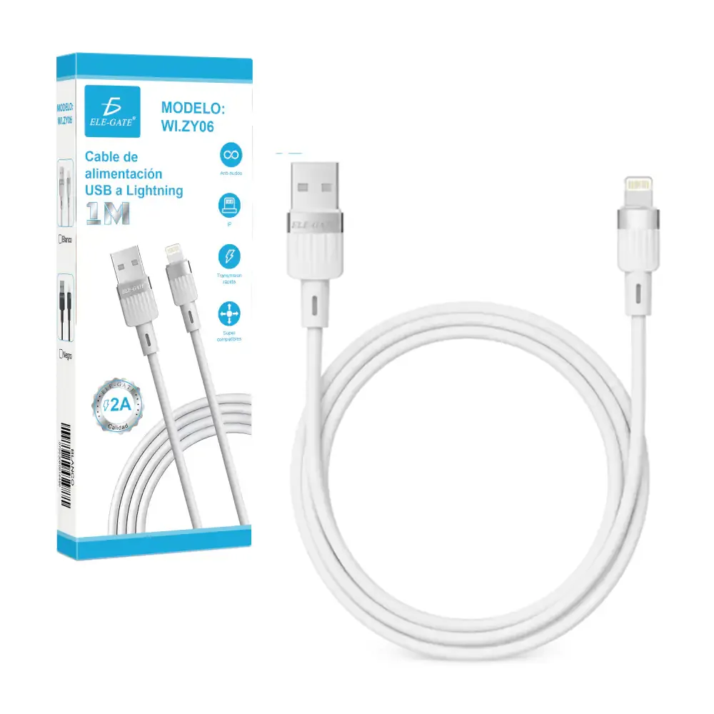 Cable usb-c a lightning para carga o transferencia de datos 2a de 1 metro / wi.zy06