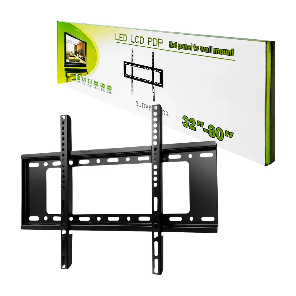 Soporte metálico fijo para pantallas de 32-80in, capacidad máxima de 75kg