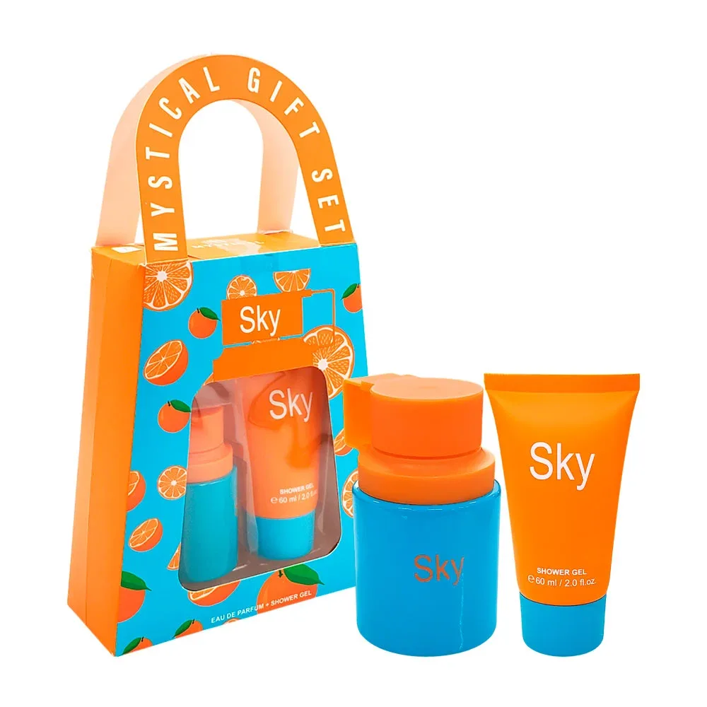 Kit sky Orange mystical con perfume de 30ml y gel de baño de 60ml para hombre
