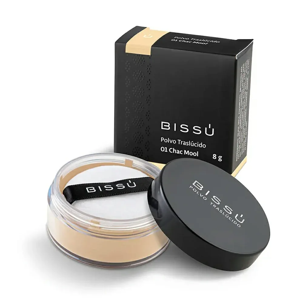 Polvo traslúcido compacto bissú 8g en tono 01-chac mool para rostro