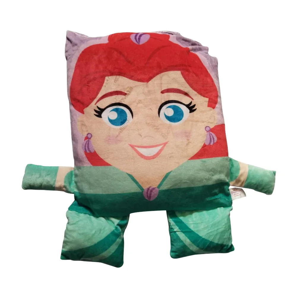 Almohada feliz pequeña con brazos y pies 45x60cm diseño princesas disney ariel / 12-4845