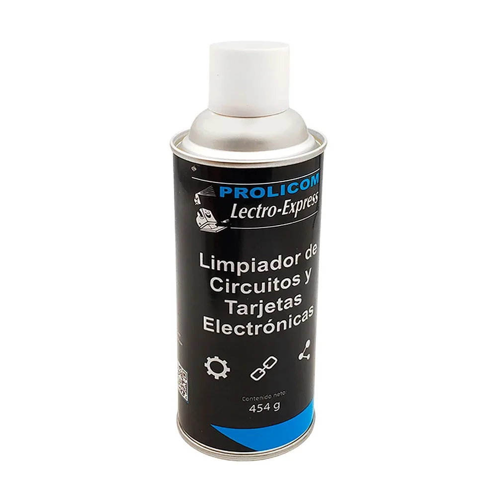 Limpiador de circuitos y tarjetas electrónicas, prolicom lectro express / 454g