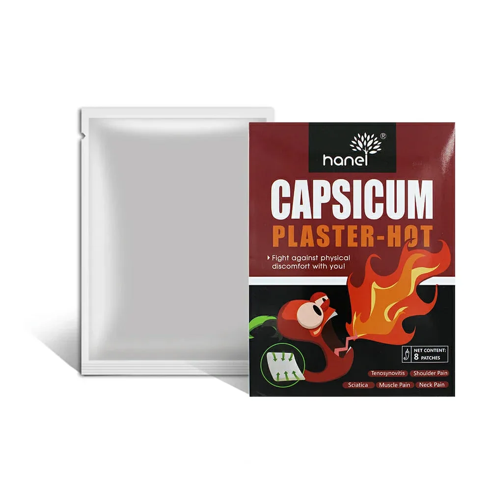 Caja con 8 parches calientes hanel para aliviar la inflamación corporal / 80683 / gys0267