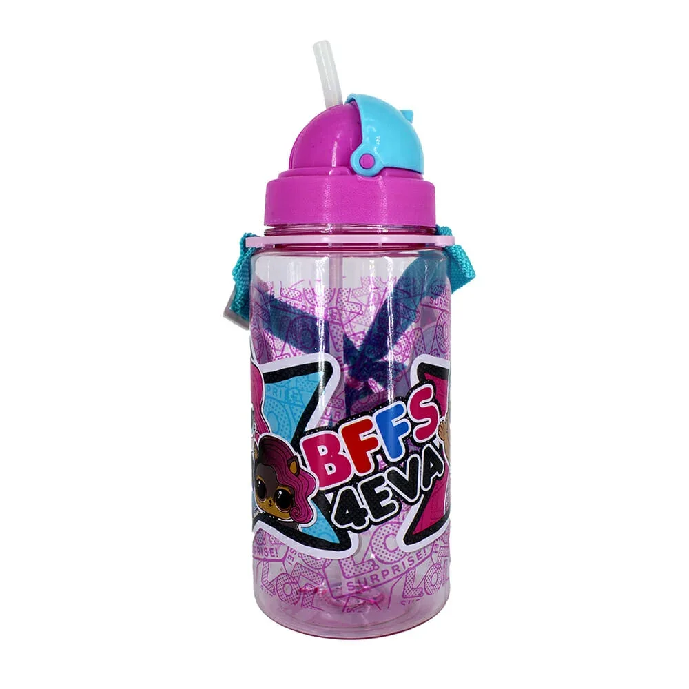 Botella con diseño de lol surprise + correa ss-6767