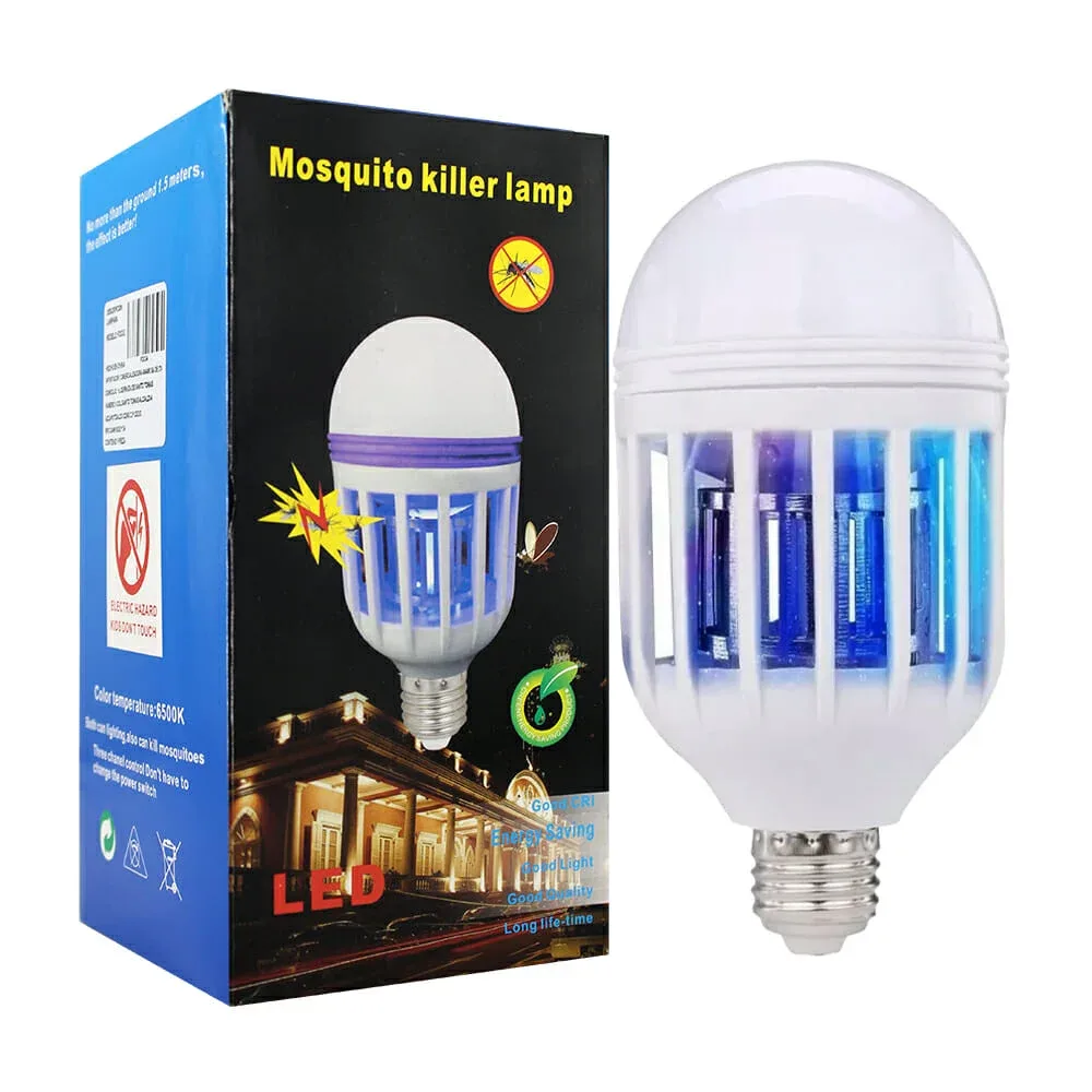 Foco led de luz blanca con lámpara mata mosquitos 15w / foc04