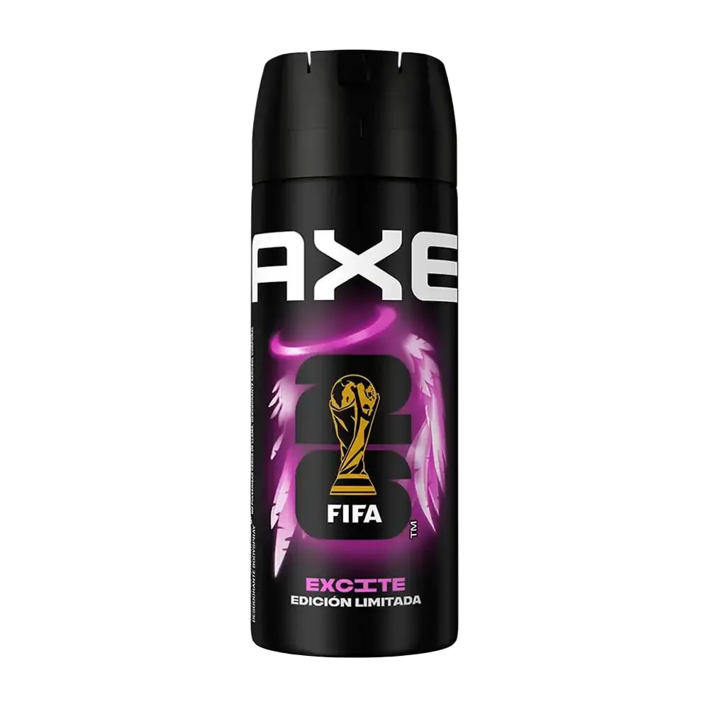 1pza Desodorante axe en aerosol, aroma excite, 150ml