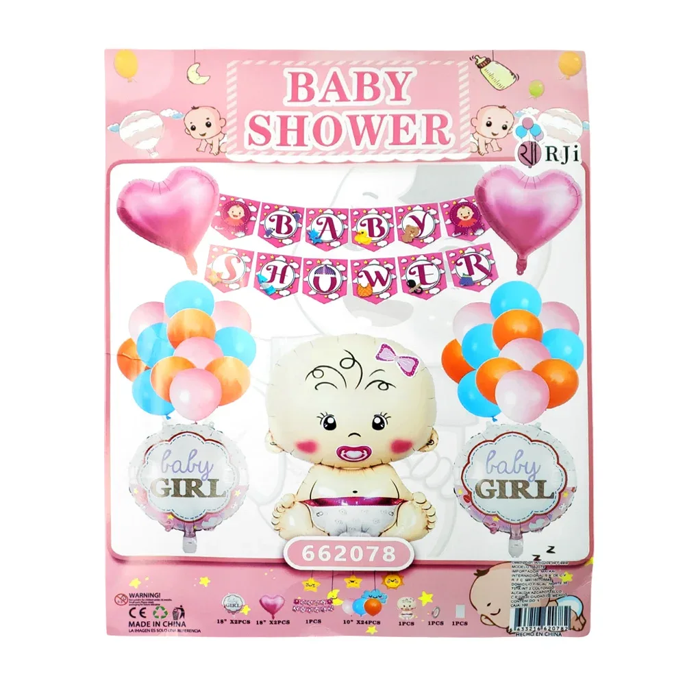 Kit decorativo de baby shower con 32pcs, variedad de accesorios / 662078