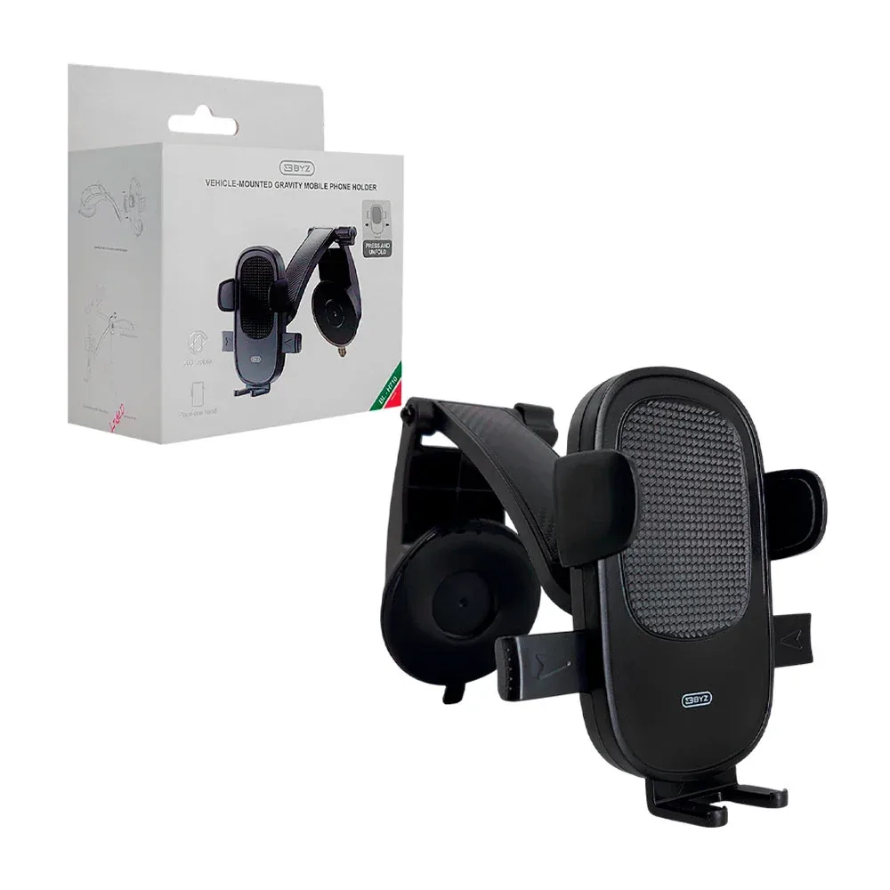 Soporte byz para celular ajustable y adaptable a tablero, 360° de plástico