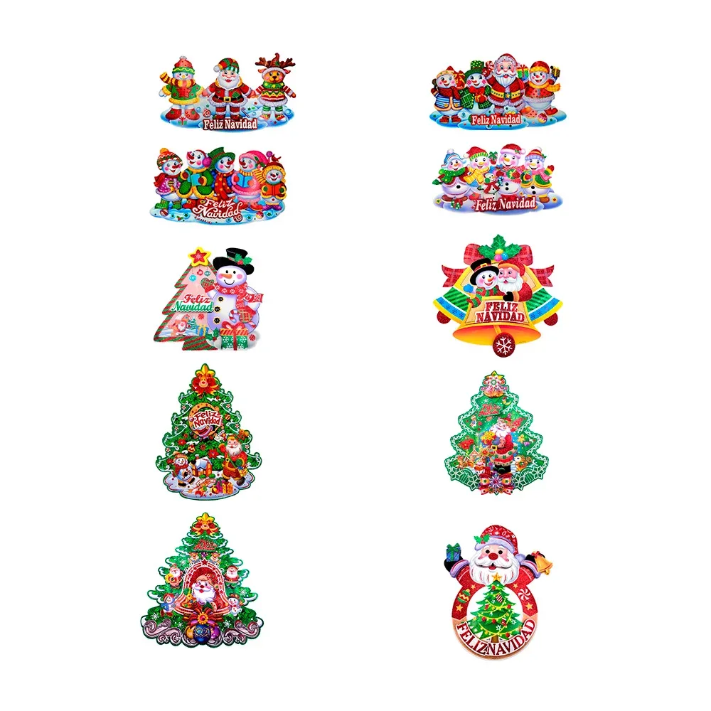Adorno tipo letrero de cartón, con estampados navideños, frase en impresión 3D, detalles diamantados, de 45cm, variedad de modelos / sd005 / cm23002 / adorno horizontal / adorno vertical  / j1368