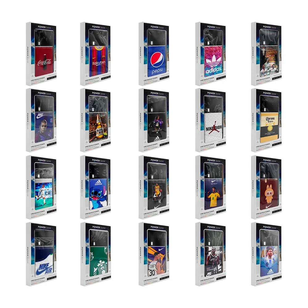 Power bank / batería portátil con capacidad de 20000mah, 2 puertos usb, linterna, pantalla digital y estampado de personajes, variedad de modelos / usb backup power / lu9312 / 90638 / 90711 / lu9312 / 90702