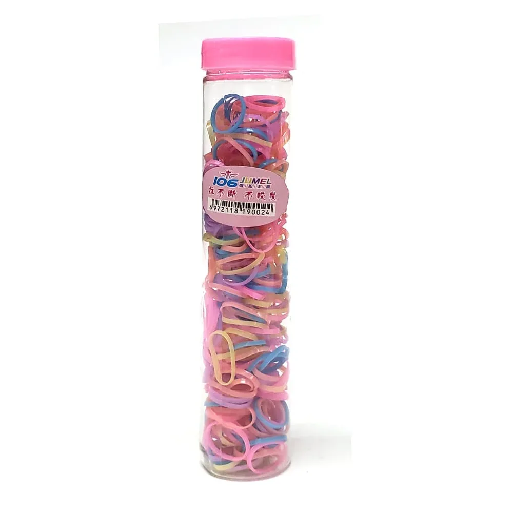 1pza Tubo de ligas para el cabello, variedad de colores / jumel f059