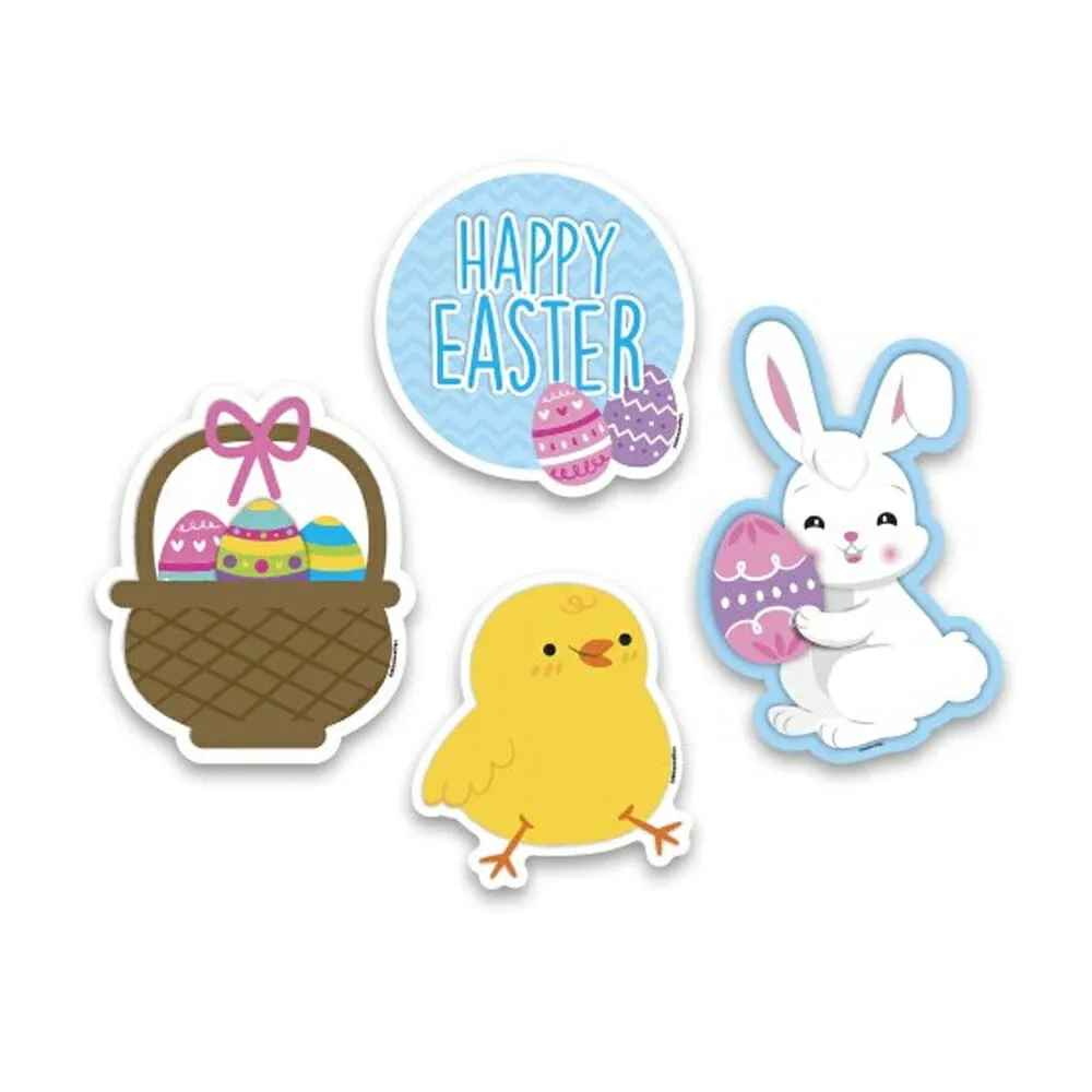 Paquete de 4 adornos euro novelty con temática de pascua / deaspc4