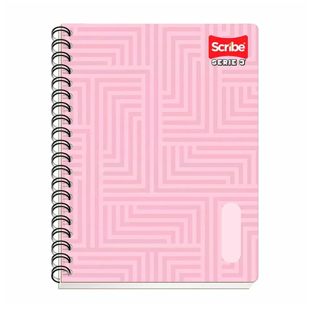 Cuaderno profesional serie 3 scribe con doble espiral metálico, 100 hojas en raya, variedad de colores / 100198-31 / 441524