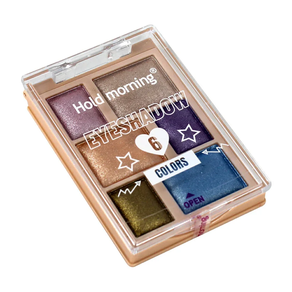 1pza Paleta de 6 colores de sombras para ojos / 3995 / HD1007-1