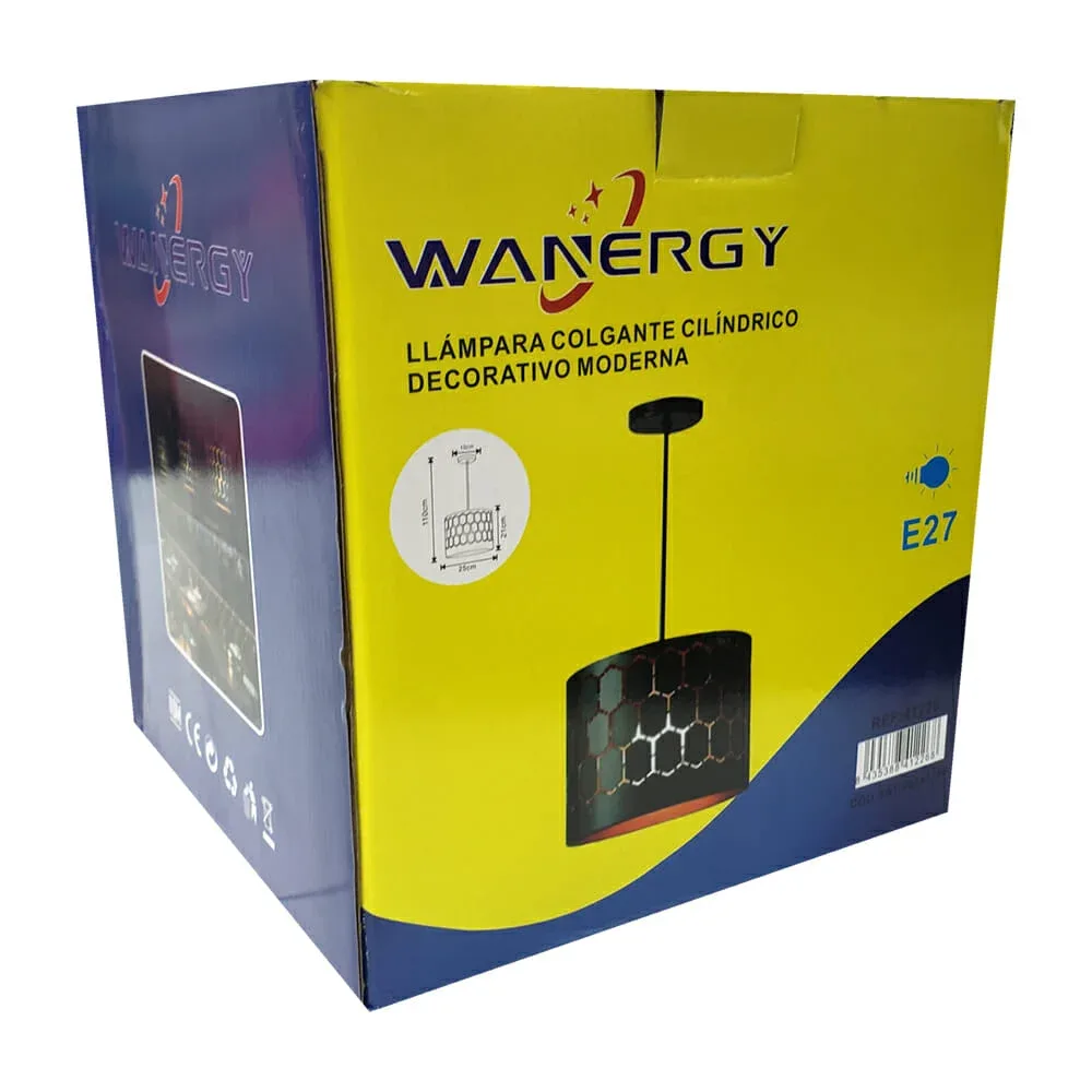 Lámpara cilíndrica wanergy colgante decorativa de metal con diseño tipo moderno / 412268