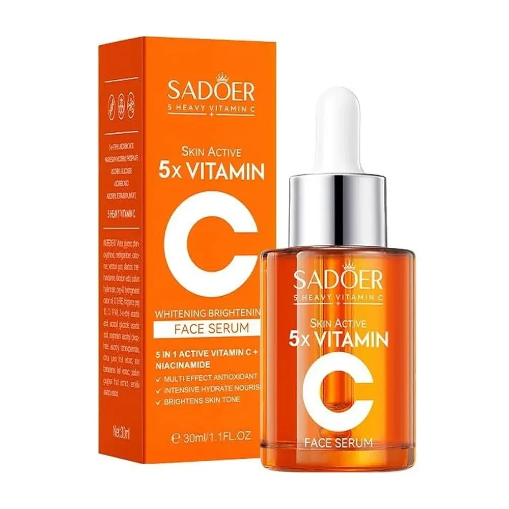 Serum facial 5 en 1, x5 más vitamina c y niacinamida, efecto antioxidante, 30ml