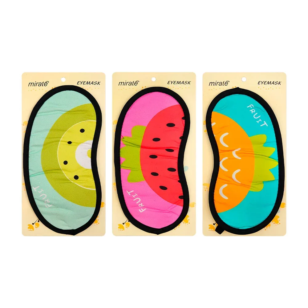 Antifaz relajante de tela, con estampado de frutas, variedad de modelos