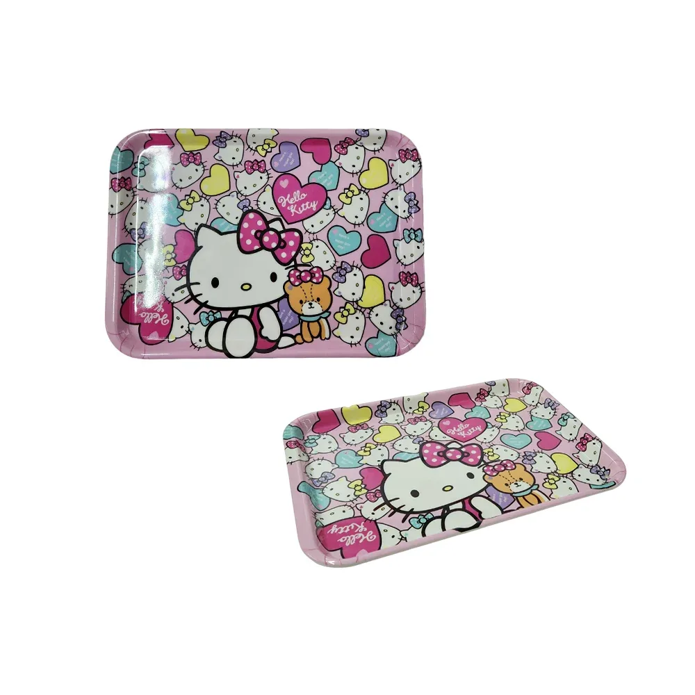 Charola de plástico rectangular con diseño de personajes animados, 30x20cm, variedad de modelos / f-dtp / x290