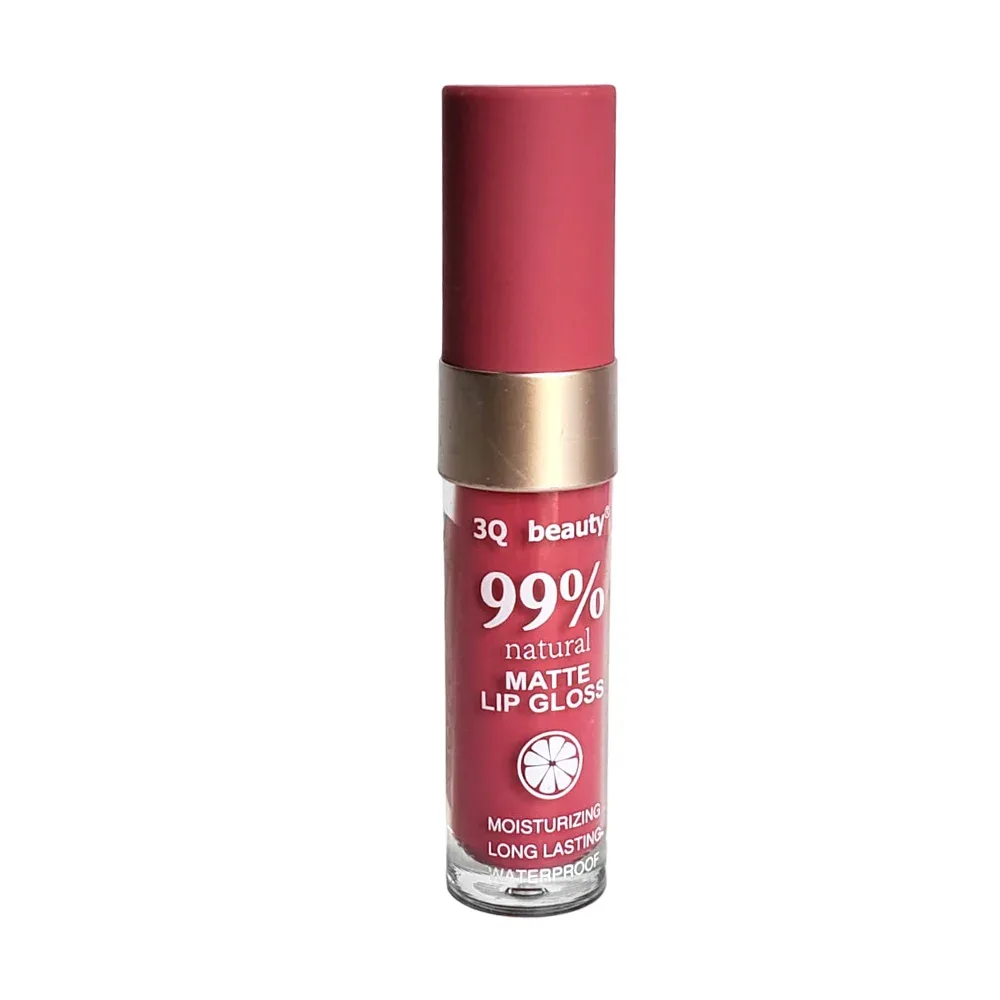 Labial liquido con efecto matte de larga duración, variedad de tonos / 3q beauty / matte lip gloss
