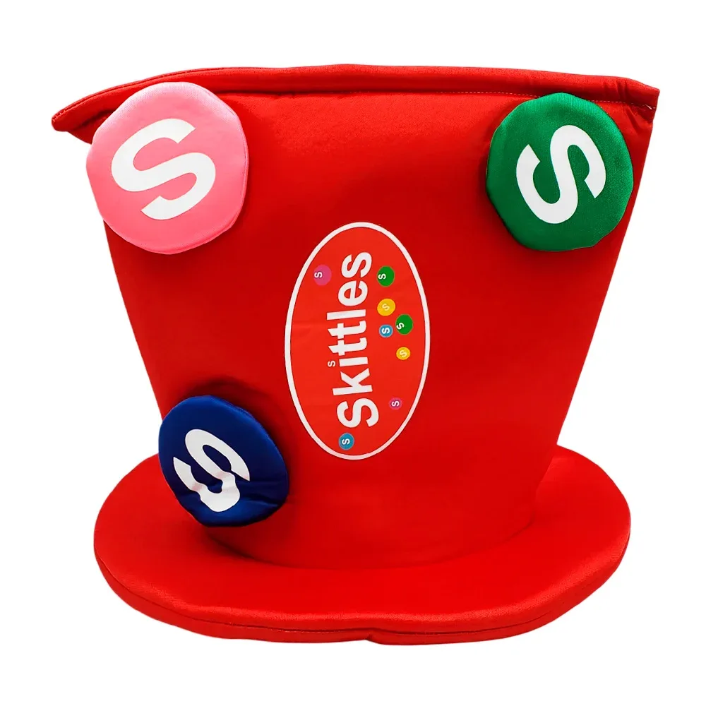 1pza Sombrero grande para fiesta con diseño de skittles / sbr.skittles