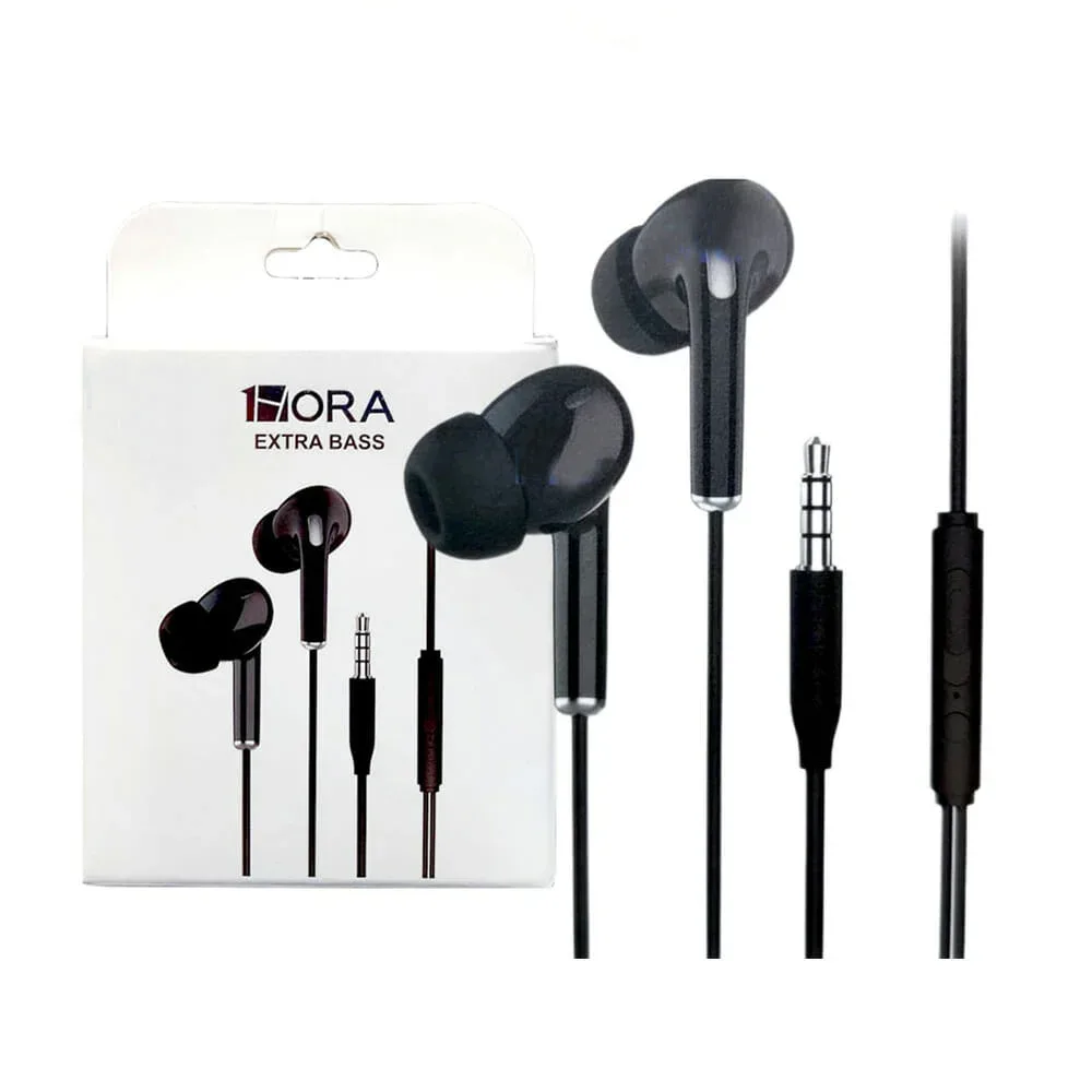 Audífonos alámbricos 1hora con almohadillas de silicona, micrófono y entrada jack de 3.5 mm, variedad de colores / aut123