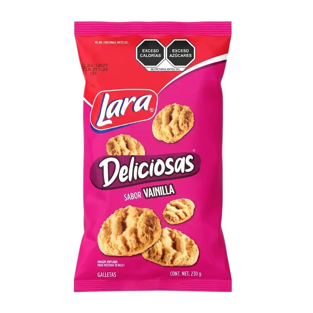 Galletas lara deliciosas con sabor vainilla 230g / 463733