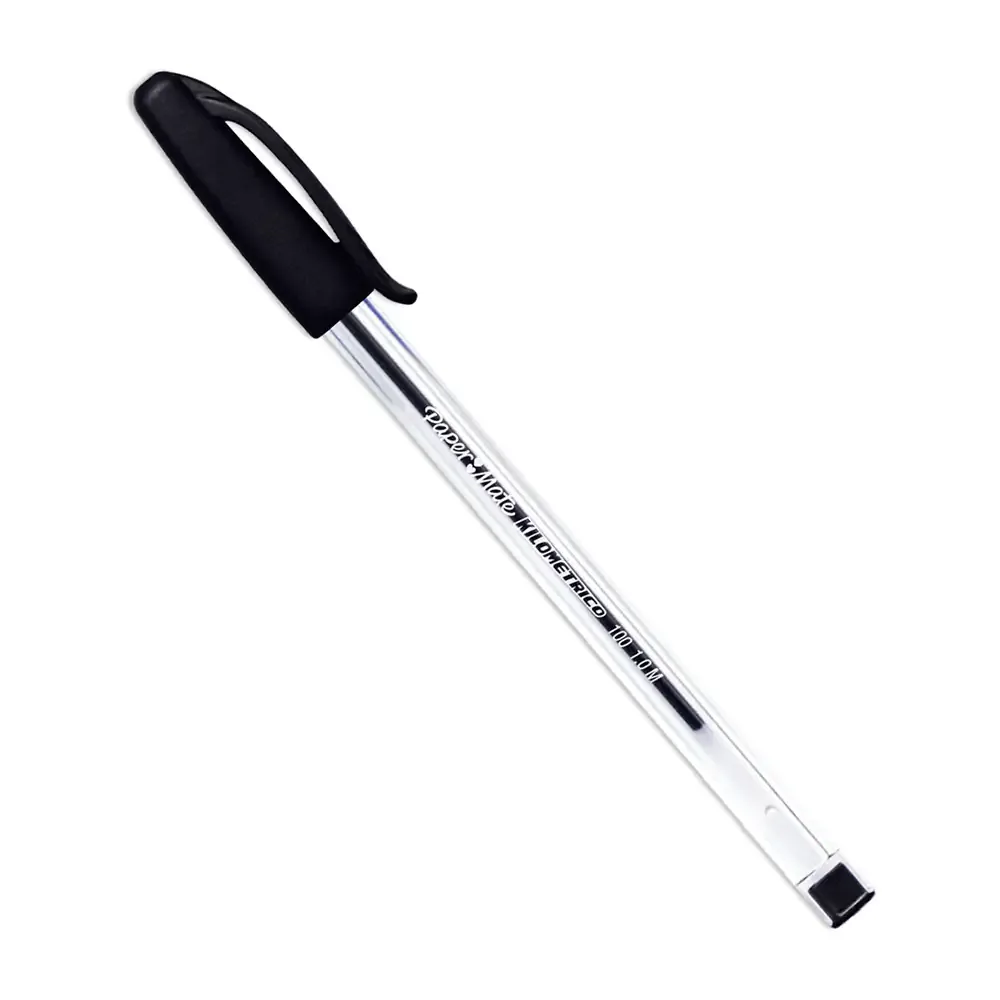 1pza Pluma negra paper mate kilométrico con punta de 1mm