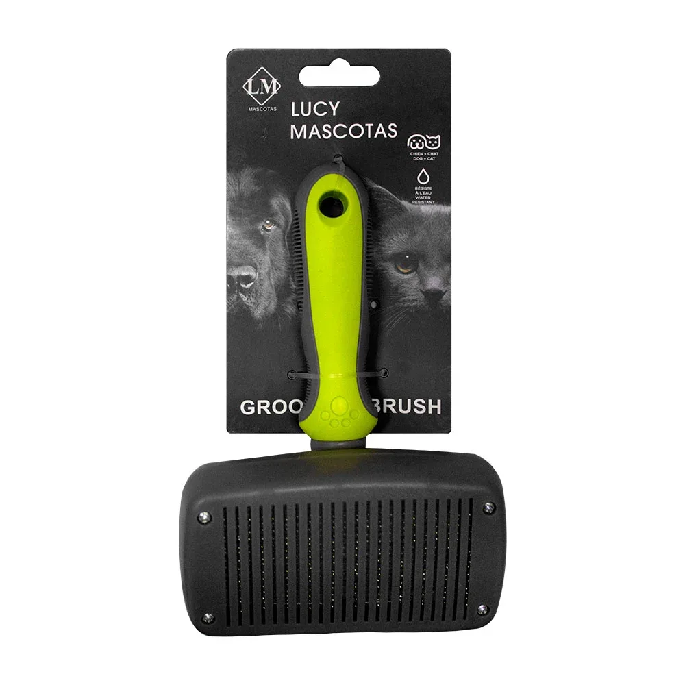 Cepillo removedor de pelos grande con botón para las cerdas, ergonómico / jr2723