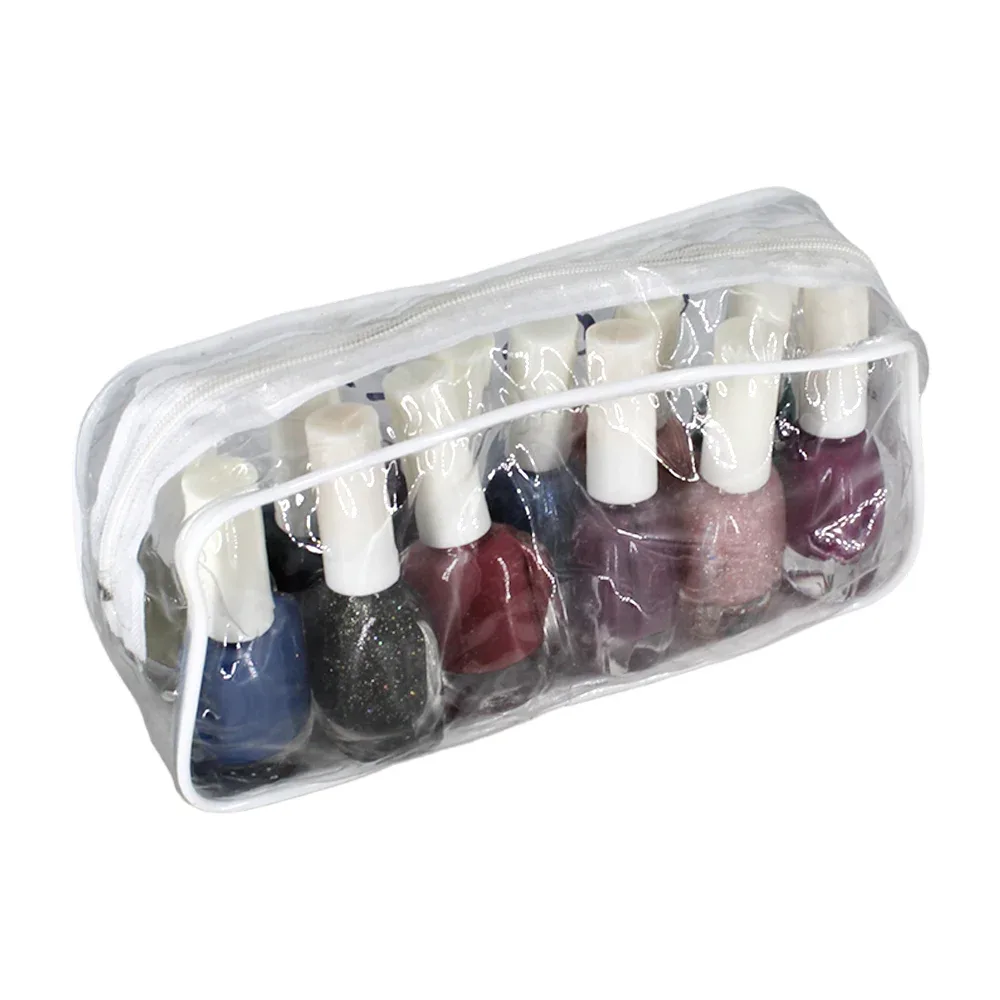 Estuche transparente con 12 esmaltes para pintar de diversos colores, 13ml / 000379-1