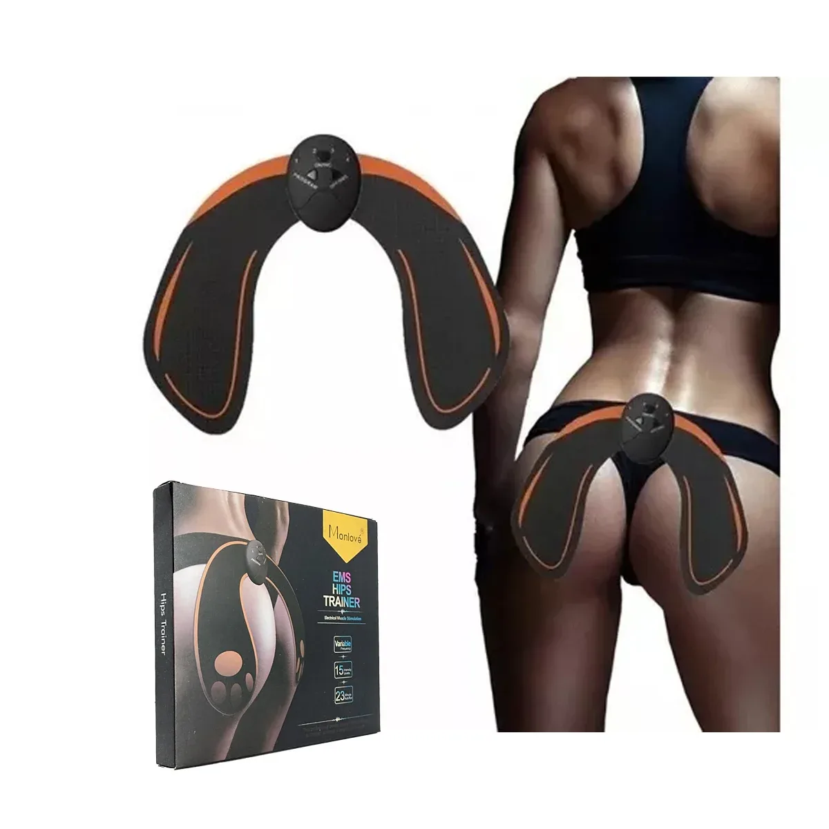 Estimulador muscular para caderas y levantamiento de glúteos / monlová / ems hips trainer / amq8537