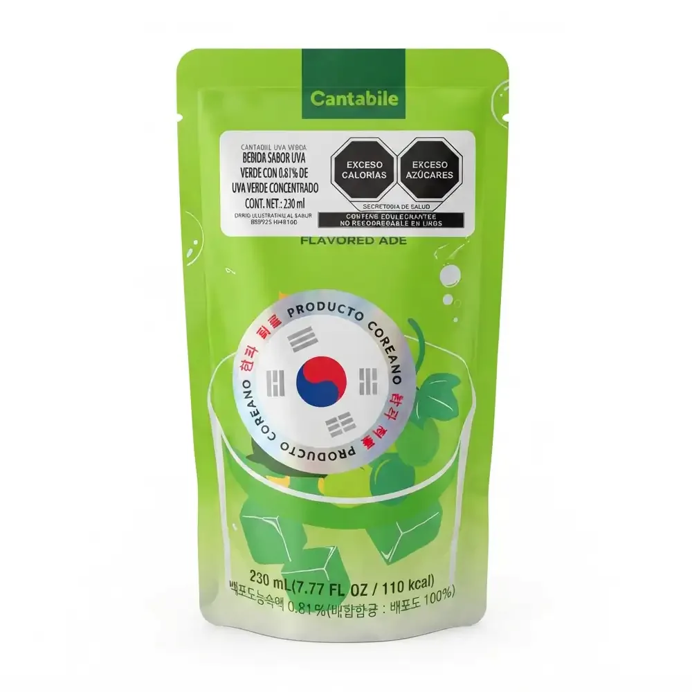 1pza sobre de bebida cantabile sabor uva verde con concentrado, 230ml / 648166