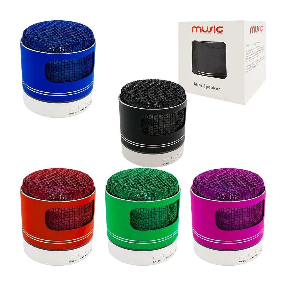 Mini bocina cilíndrica bluetooth con puerto usb-tf, variedad de colores / music