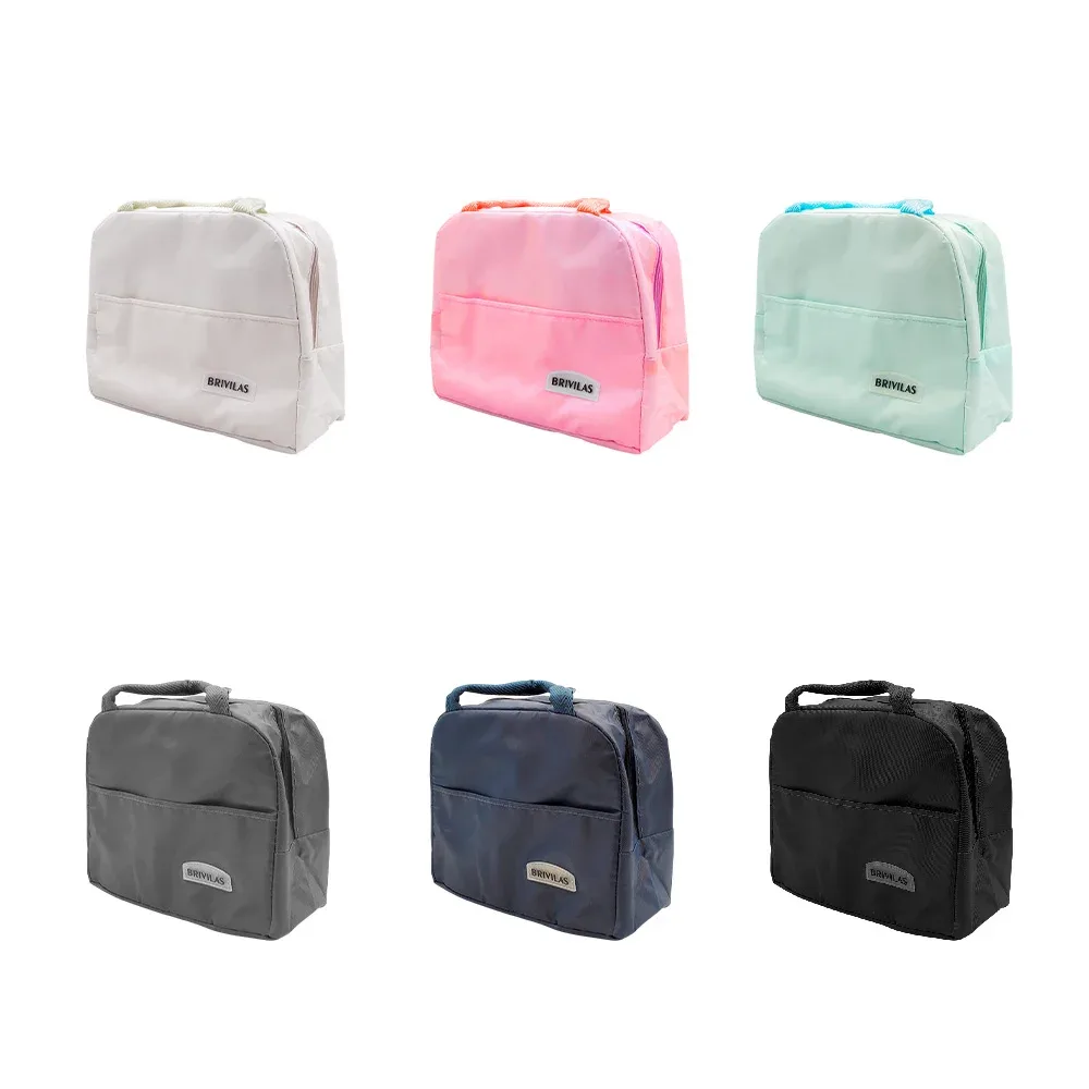Mini lonchera térmica brivilas lisa con 2 compartimientos y agarradera, variedad