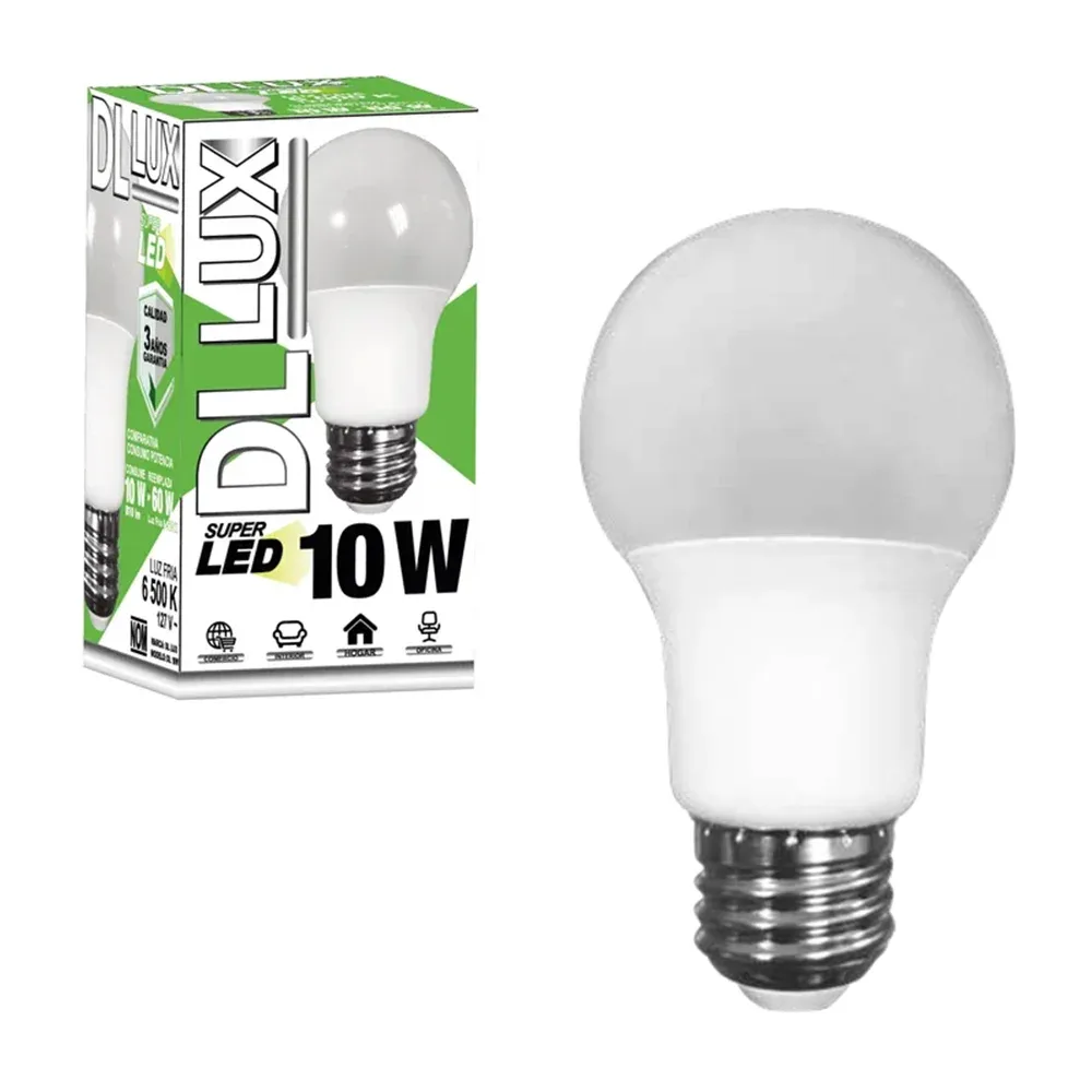 Foco ahorrador con super led de luz fría 10w / dl10w