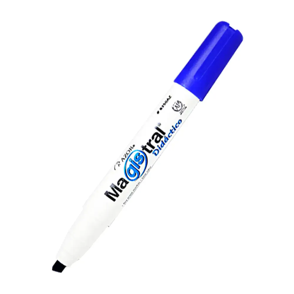 1pz marcador en color azul de punta gruesa para pizarrón blanco