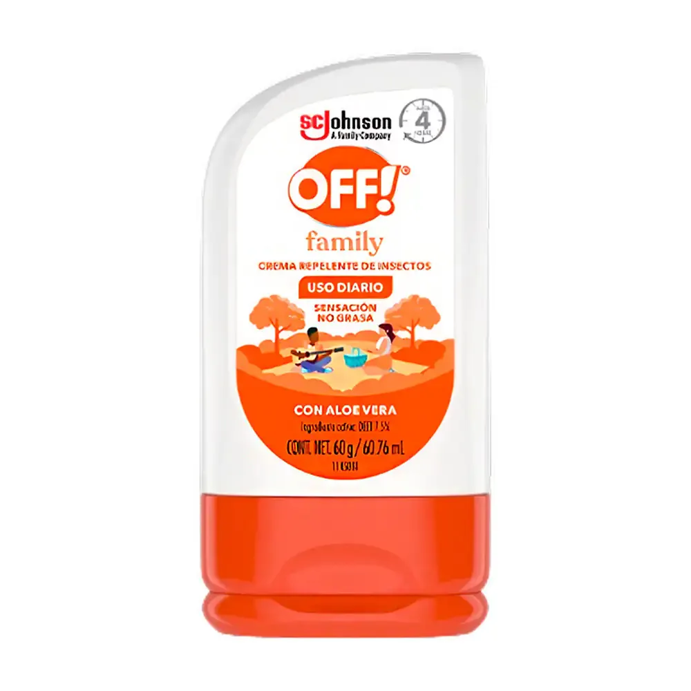 1pza Crema repelente de insectos off family con aloe vera 60ml / 911539
