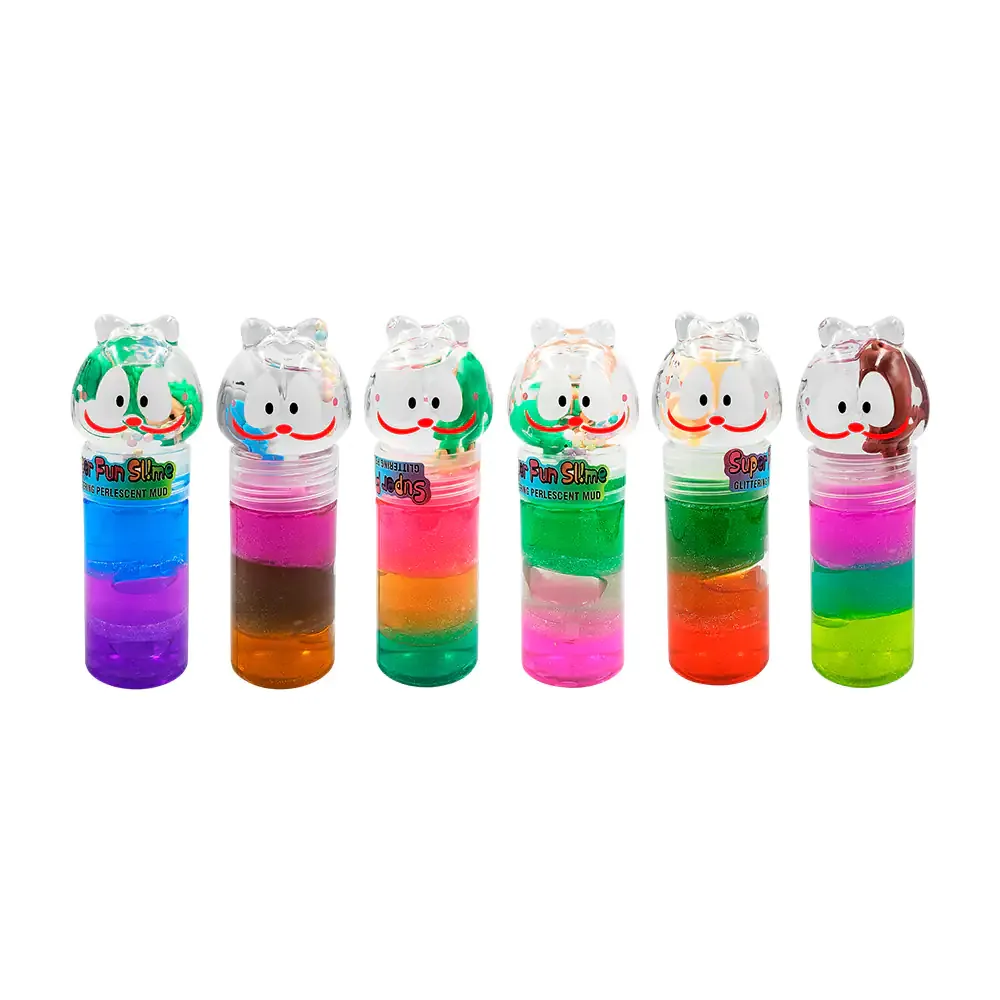 Bote en forma de gato con slime + figura brain rot, 19cm, variedad de colores